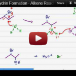 Halohydrin formation alkene reaction mechanism tutorial video