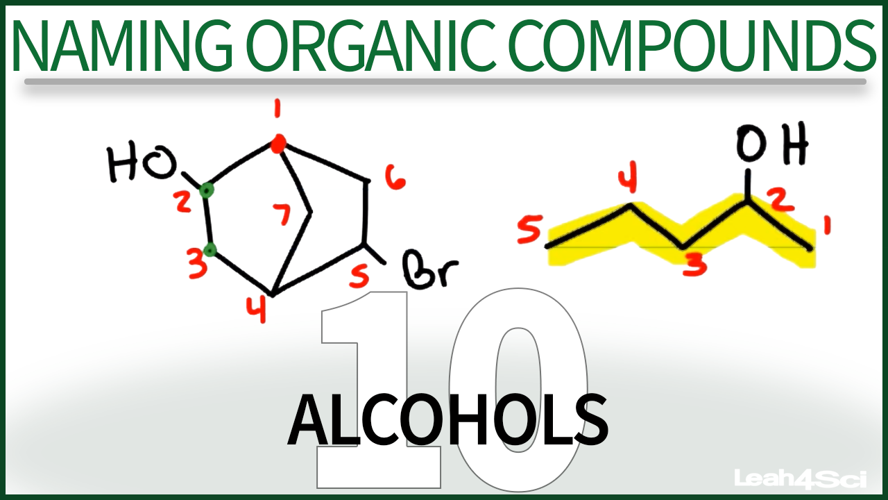 Naming Alcohols Tutorial Video With Iupac Nomenclature Examples