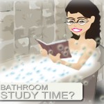 studying in the bathroom
