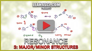 Major and Minor Resonance Contributors Organic Chemistry Tutorial By Leah4sci