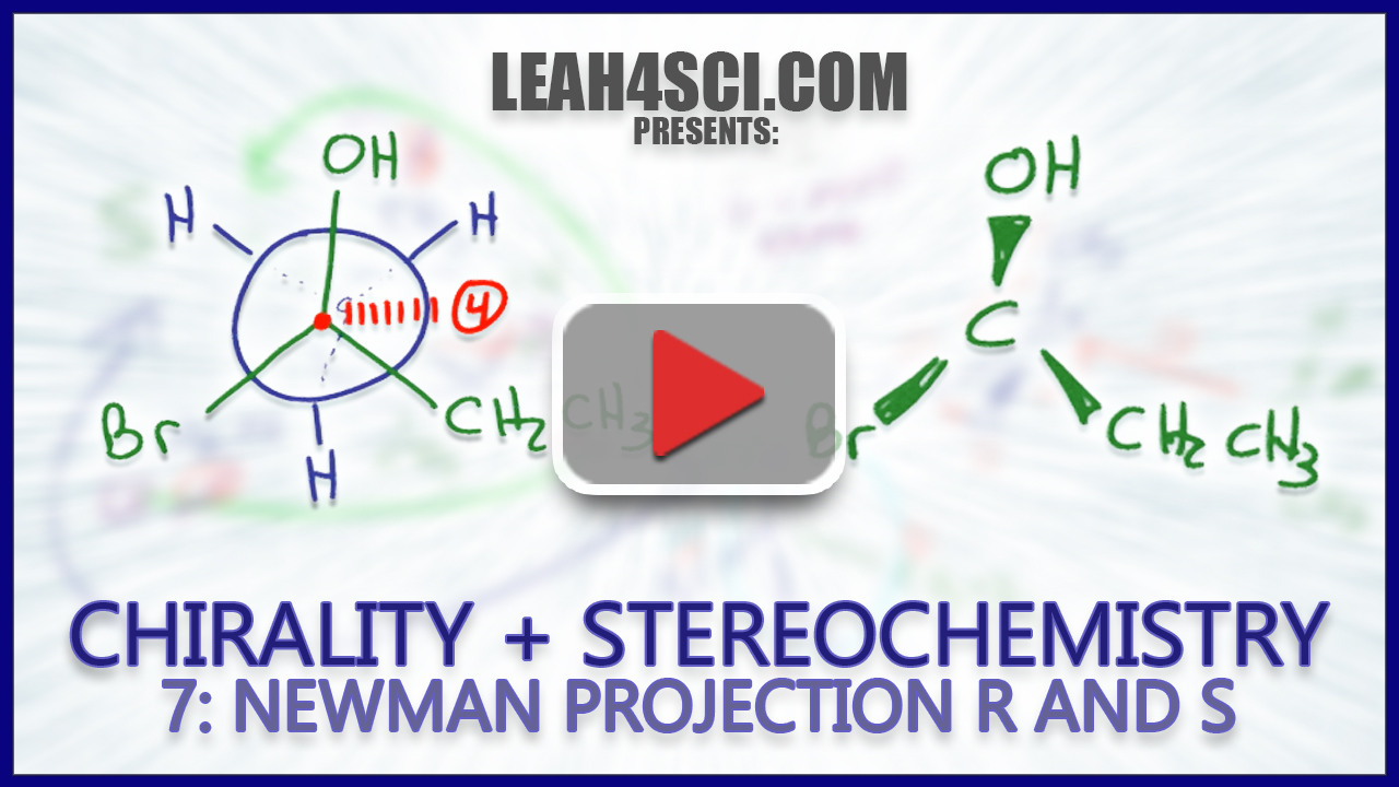 Newman Projection Stereochemistry R & S Trick - Organic Chemistry ...