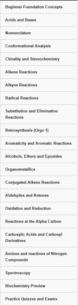 Organic Chemistry Study Hall List Leah4sci