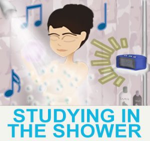 Study MCAT Organic in the Shower with speakers Leah4sci