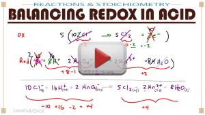 Balancing Redox Equations in Acid with Practice Examples Leah4sci